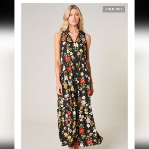 Sugarlips Red and Orange Halter Maxi Dress